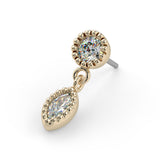 Milgrain Marquise Dangle End