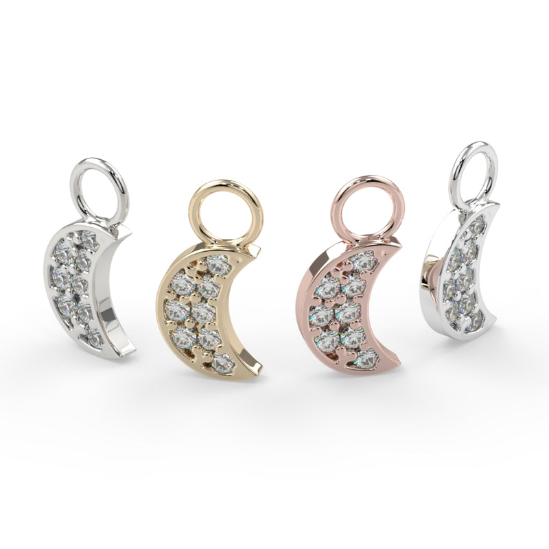 5mm Pave Moon Charm