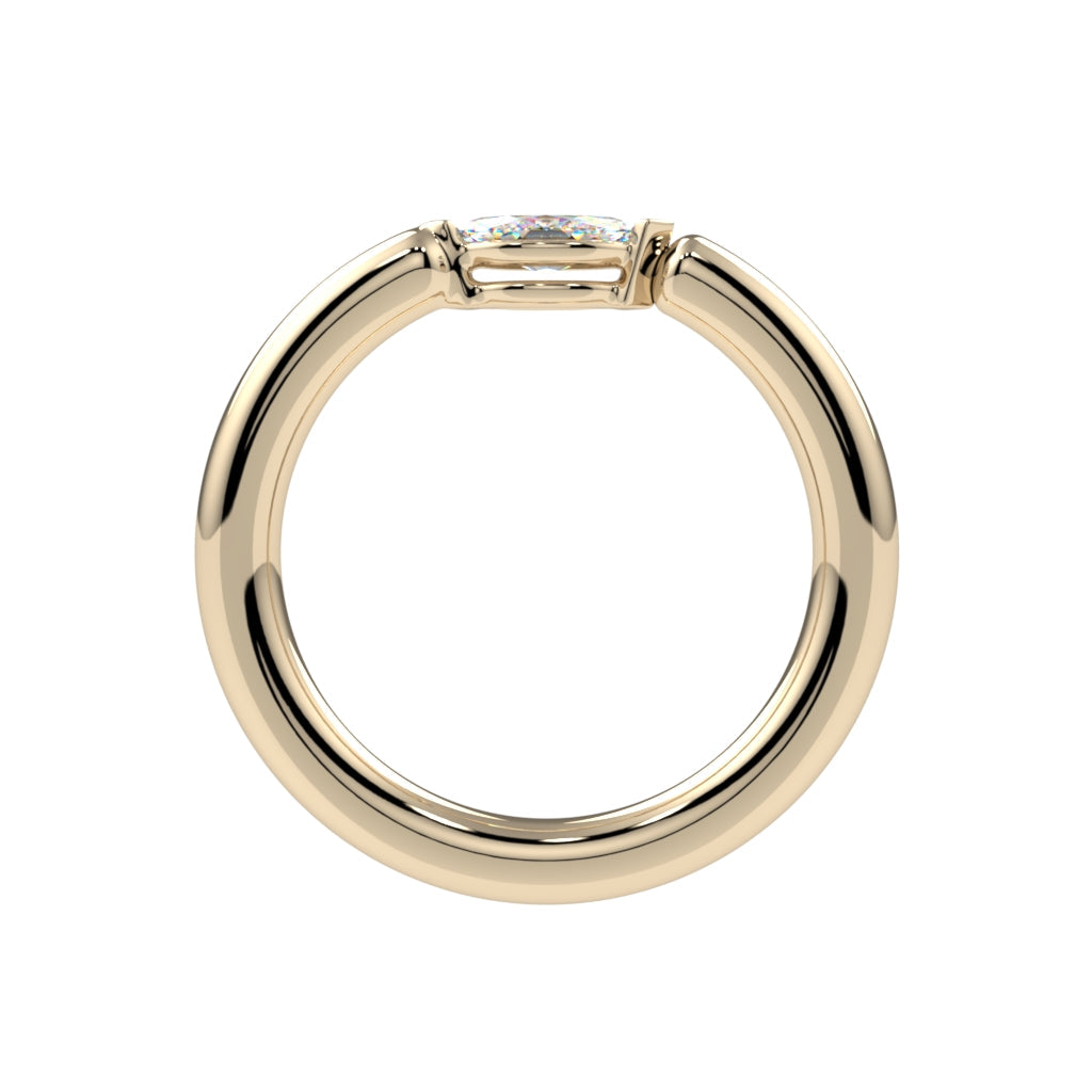Marquise Prong Fixed Bead Ring