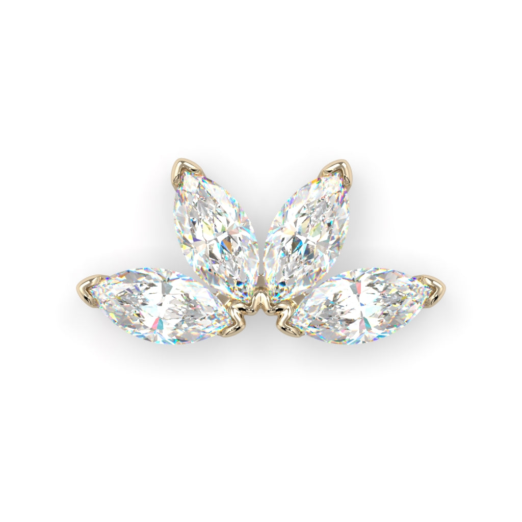 Quadruple Marquise Fan End