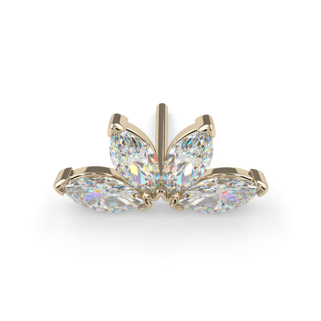 Quadruple Marquise Fan End