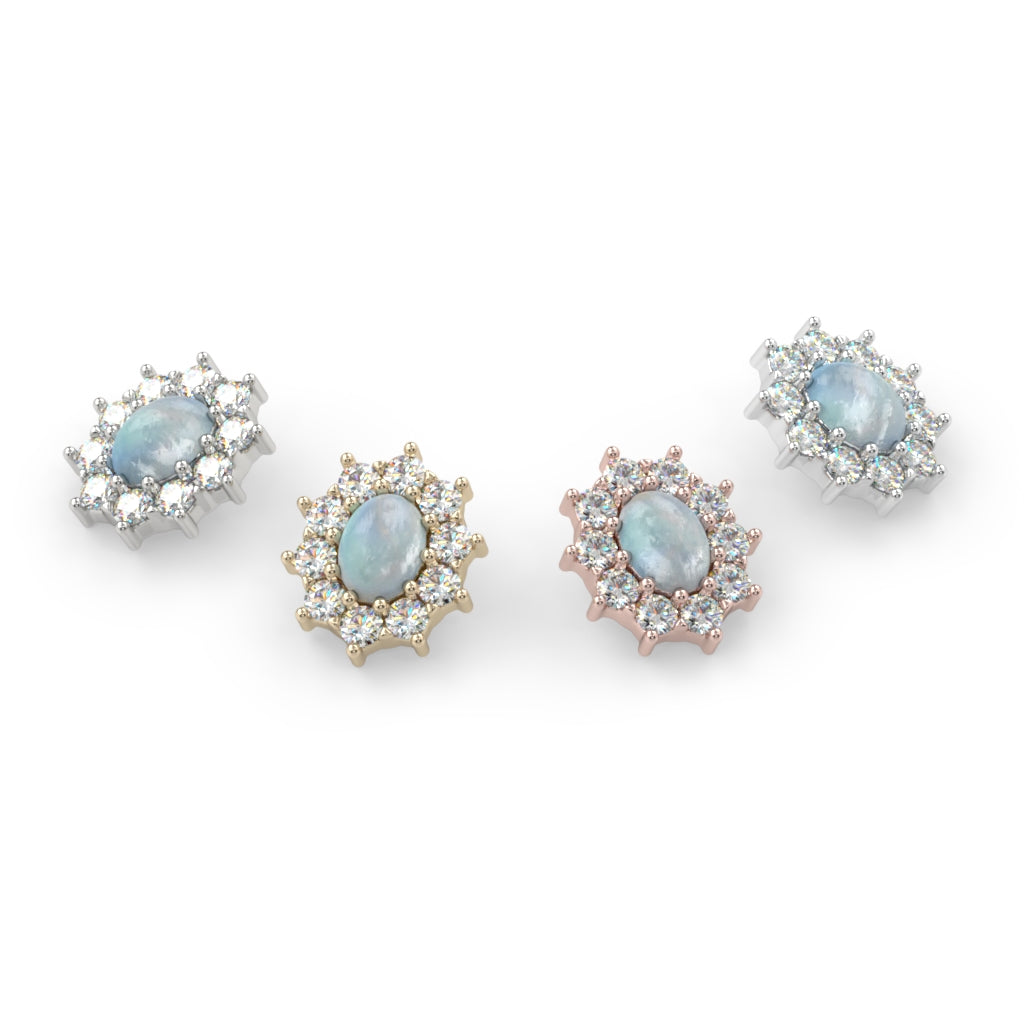 Victorian Oval Cabochon Cluster End