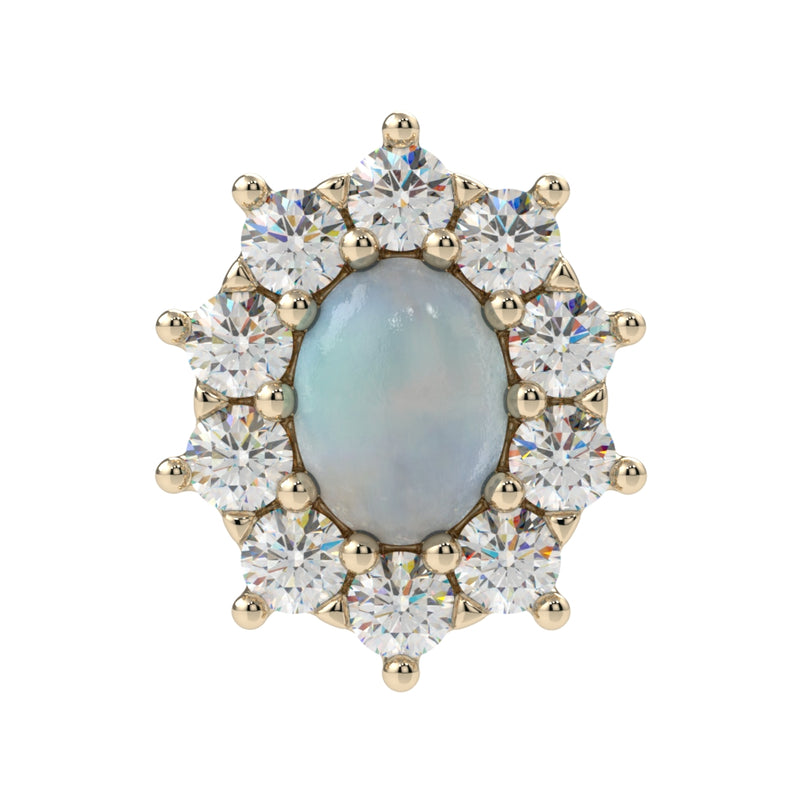Victorian Oval Cabochon Cluster End
