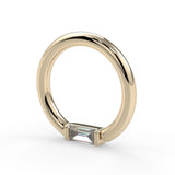 Channel-Set Baguette Fixed Bead Ring