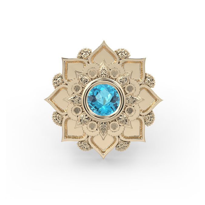 Gem Mandala Flower End--CG30148