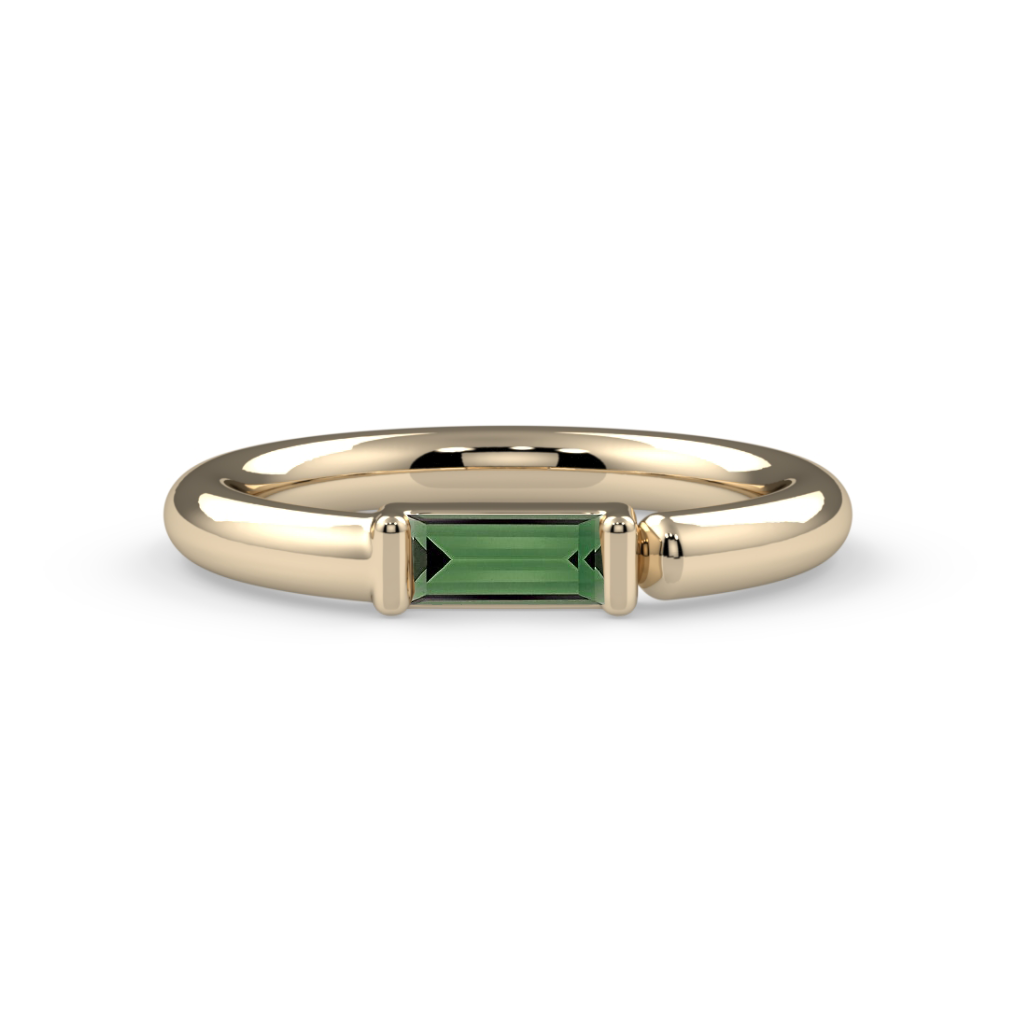 Side-Set Channel-Set Baguette Fixed Bead Ring--CG32715