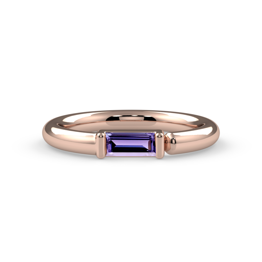 Side-Set Channel-Set Baguette Fixed Bead Ring--CG32715
