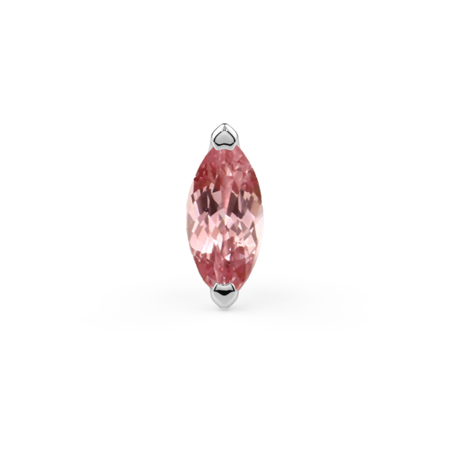 Low-Profile Marquise Prong End - 3x1.5mm Padparadscha Winza Sapphire Faceted Marquise