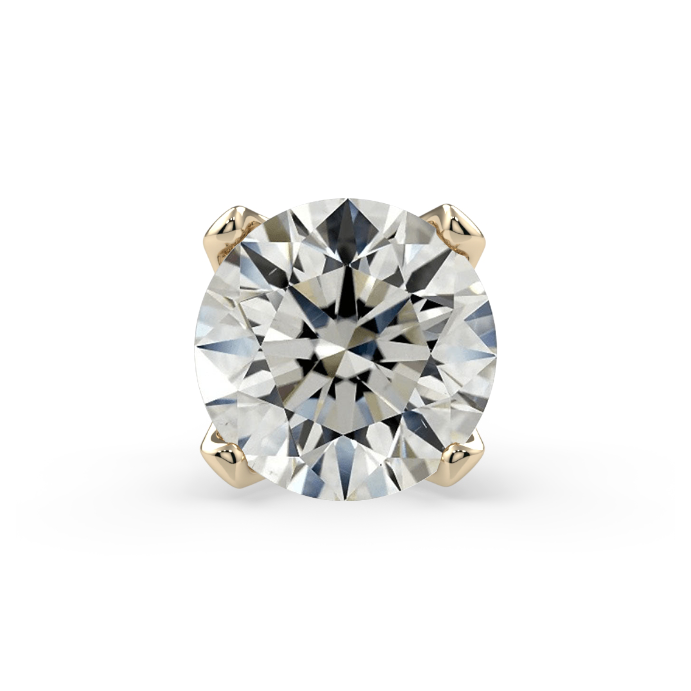 Low-Profile Prong-Set End - 3mm Round Diamond VS1