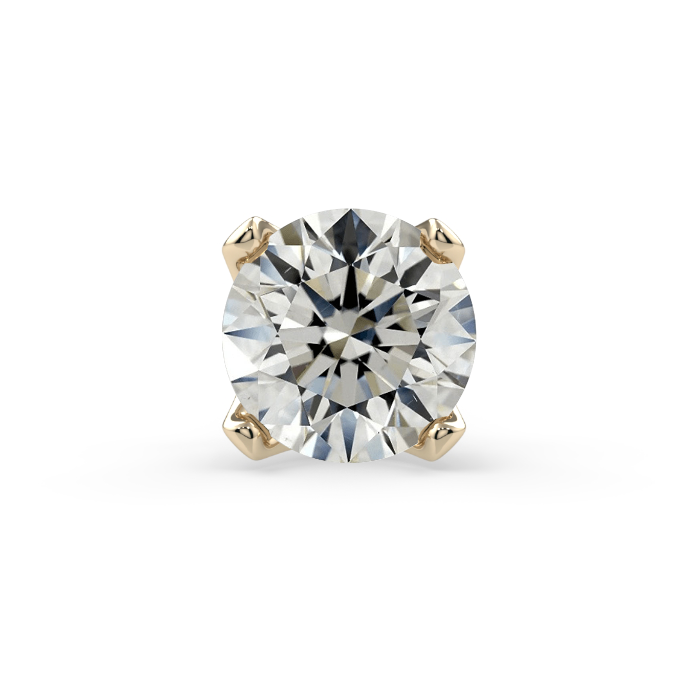 Low-Profile Prong-Set End - 2.5mm Round Diamond VS1