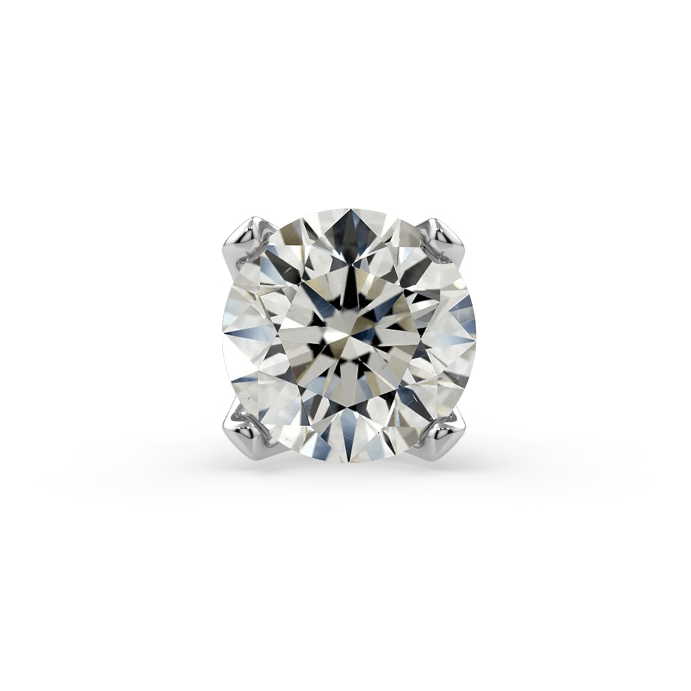 Low-Profile Prong-Set End - 2.5mm Round Diamond VS1