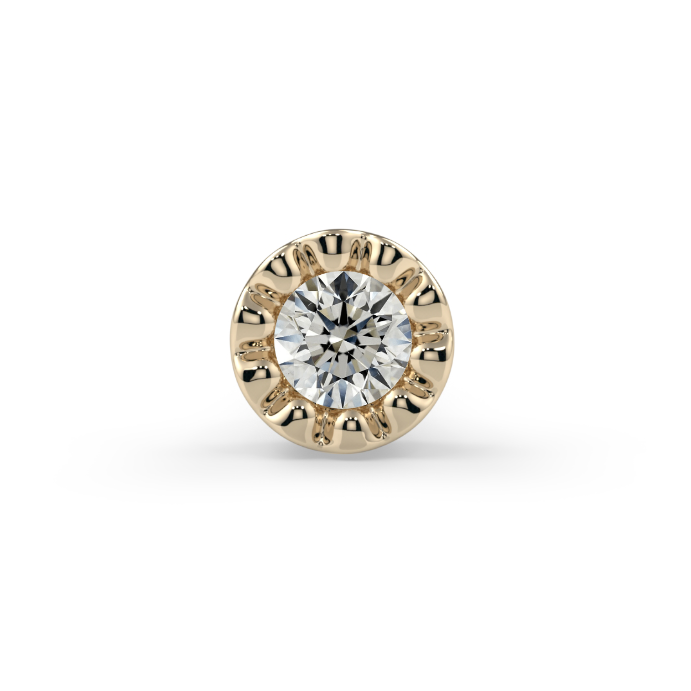 Milgrain Bezel End - 1.25mm Round Diamond VS1