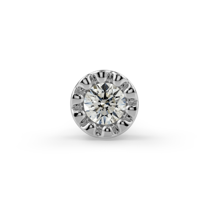Milgrain Bezel End - 1.25mm Round Diamond VS1