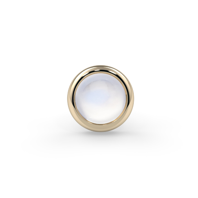 Cabochon Bezel End - Moonstone Cabochon 3mm