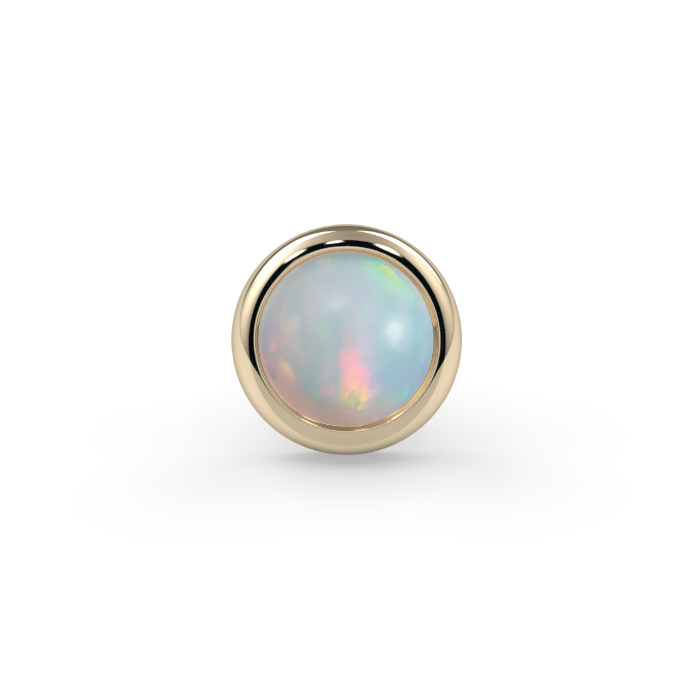 Cabochon Bezel End - 3mm Round Opal Cabochon Standard
