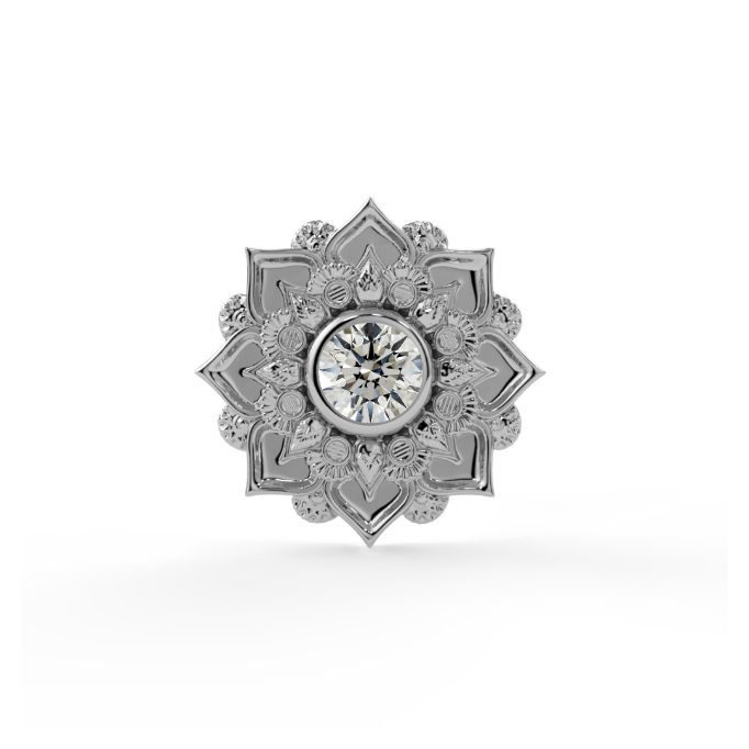 Gem Mandala Flower End - 2mm Round Diamond VS1