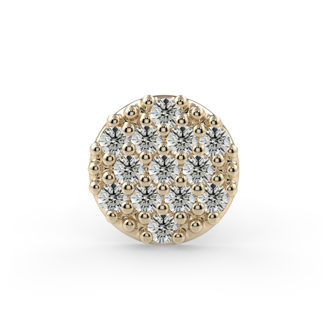 Pave Disc End - 0.8mm VS1 Diamond Round