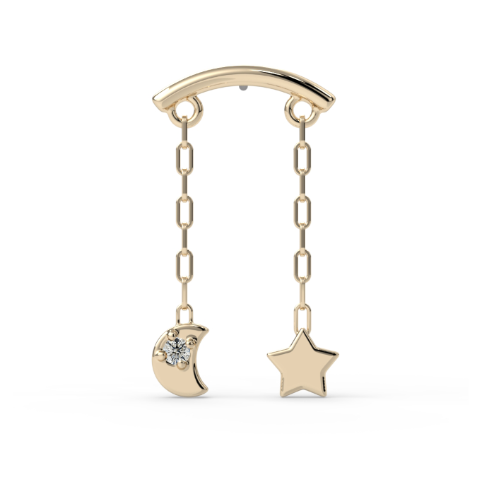 Luna Hidden Helix End - 1.25mm Round Diamond VS1
