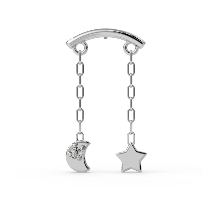 Luna Hidden Helix End - 1.25mm Round Diamond VS1
