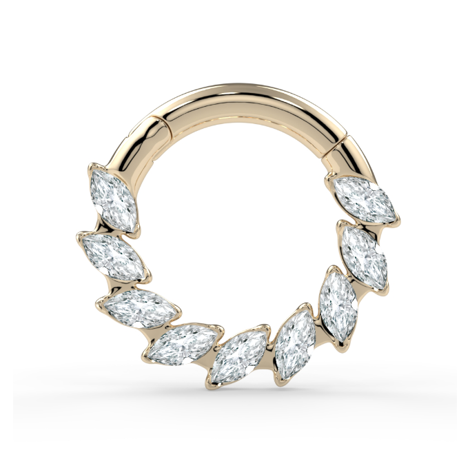 Lumiere Clicker Forward Facing - Diamond VS1 3x1.5mm Genuine Marquise Faceted