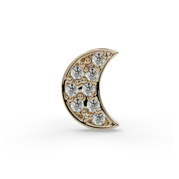 5mm Pave Moon End--CG34382