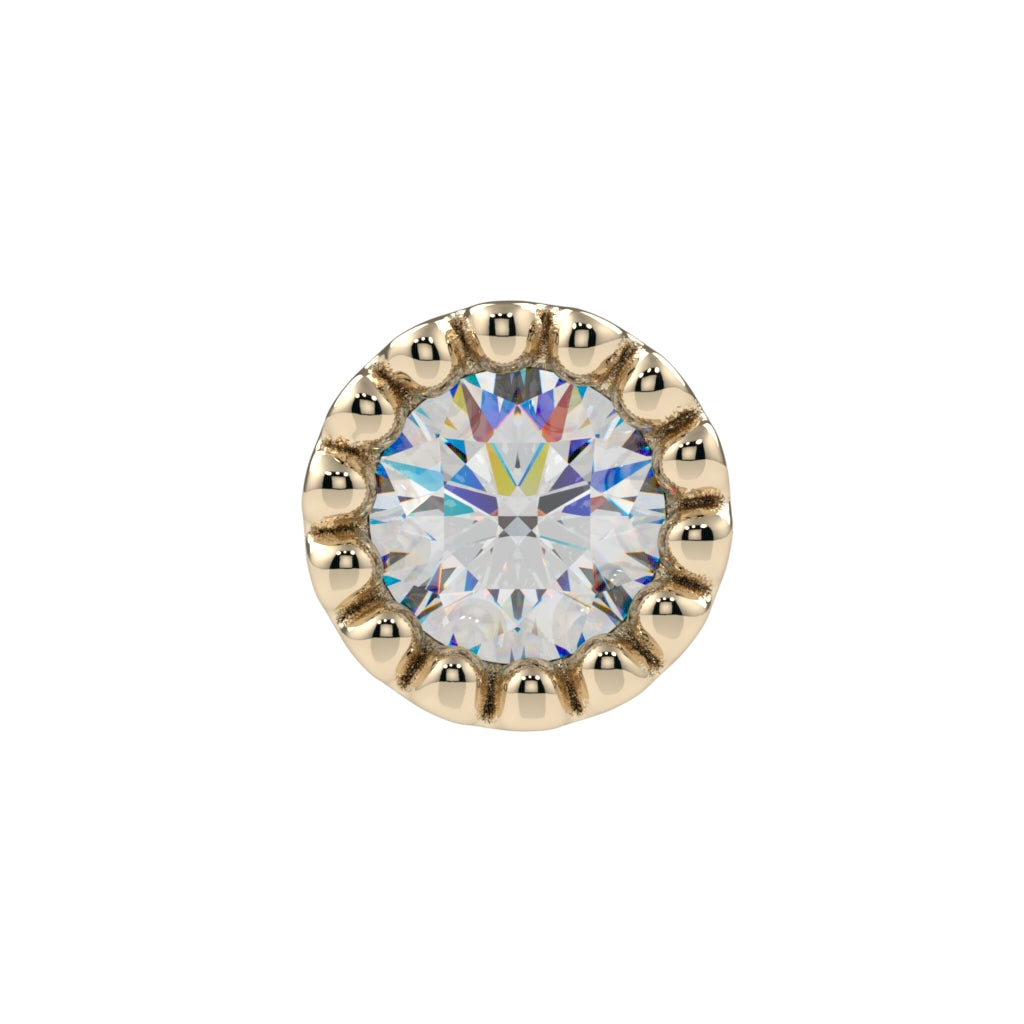 Diamond Milgrain Bezel End--CG14776