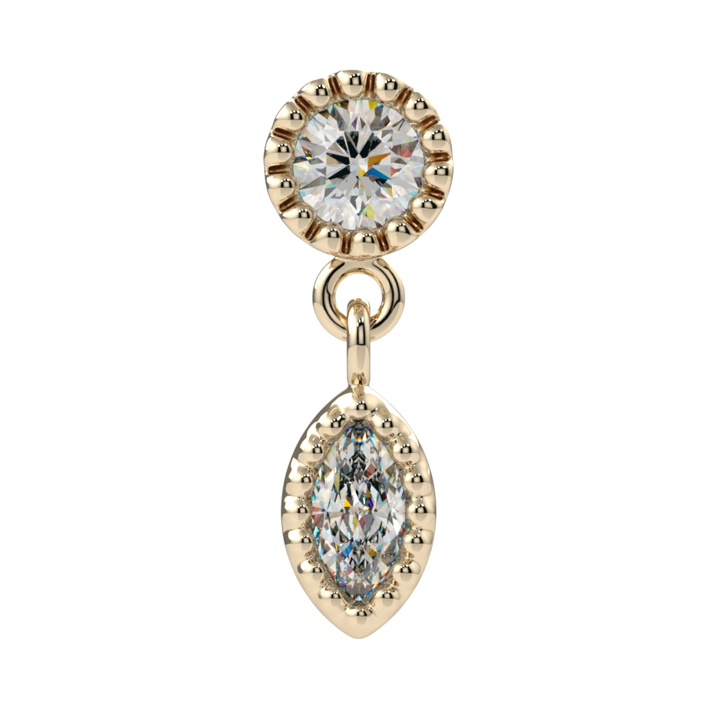 Milgrain Marquise Dangle End
