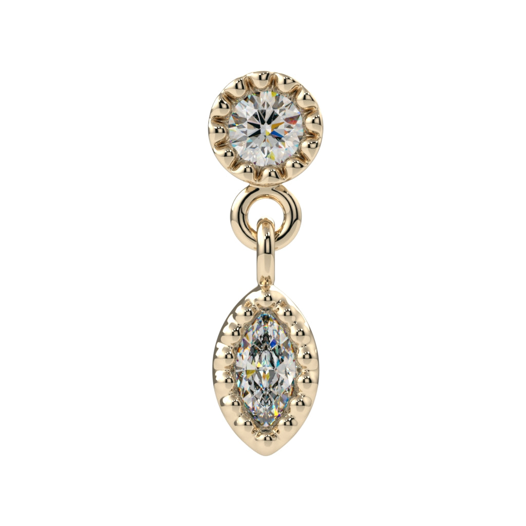Milgrain Marquise Dangle End