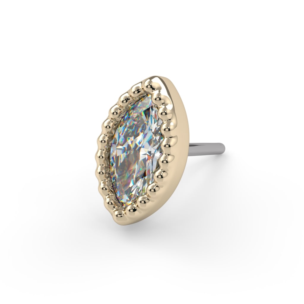 Milgrain Marquise Bezel End
