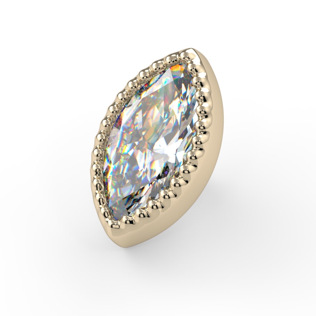 Milgrain Marquise Bezel End