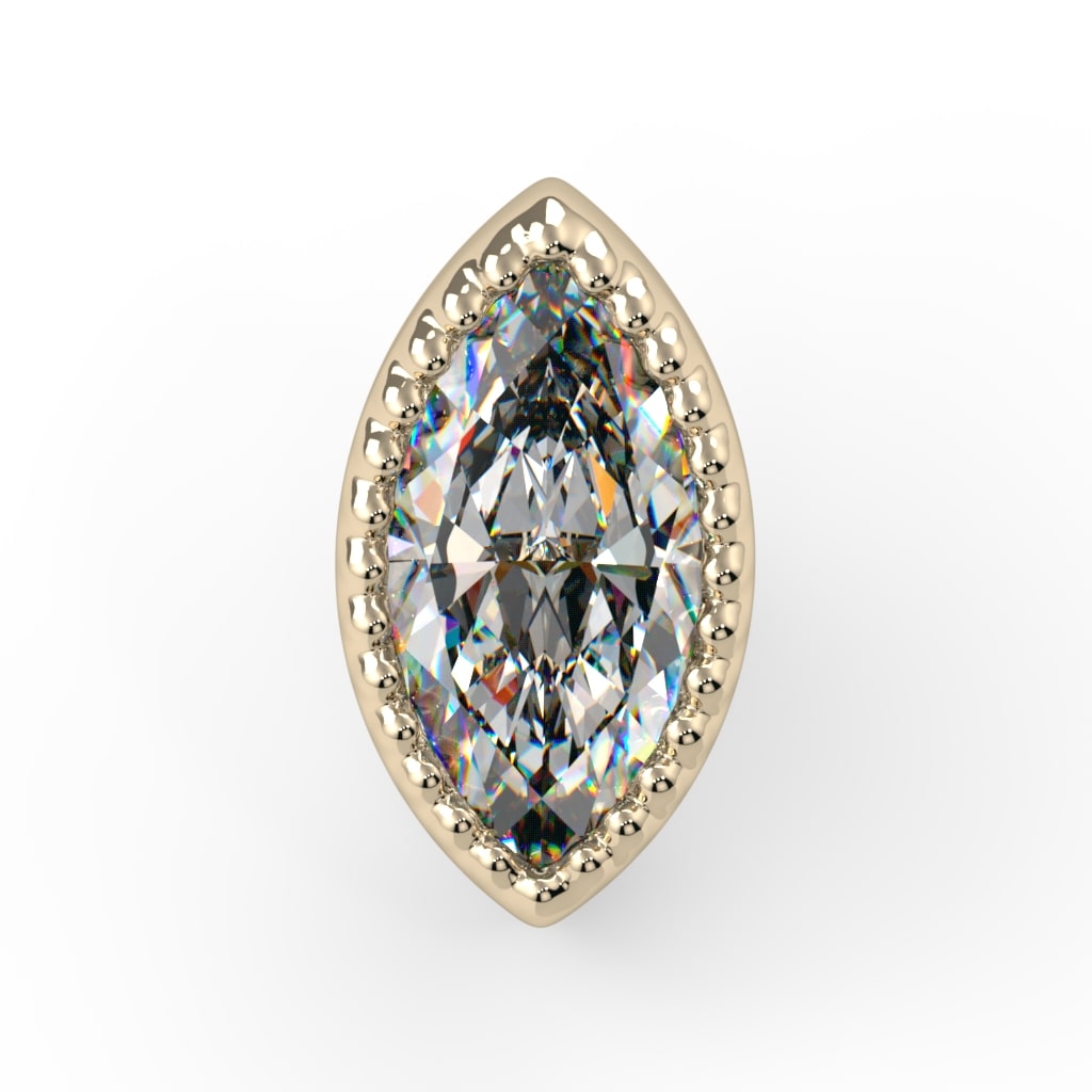Milgrain Marquise Bezel End