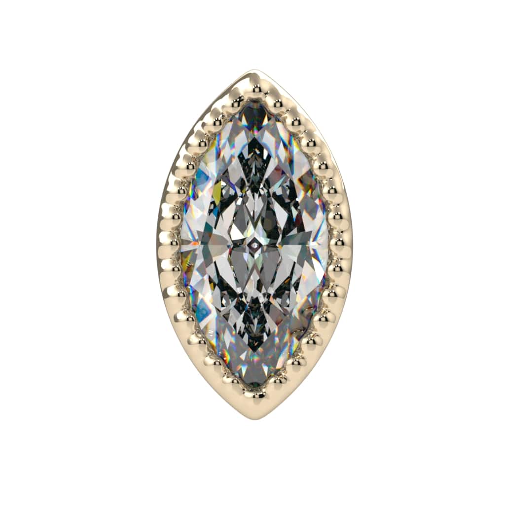 Milgrain Marquise Bezel End