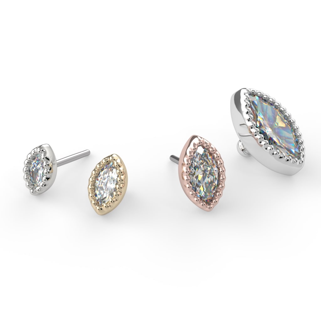 Milgrain Marquise Bezel End