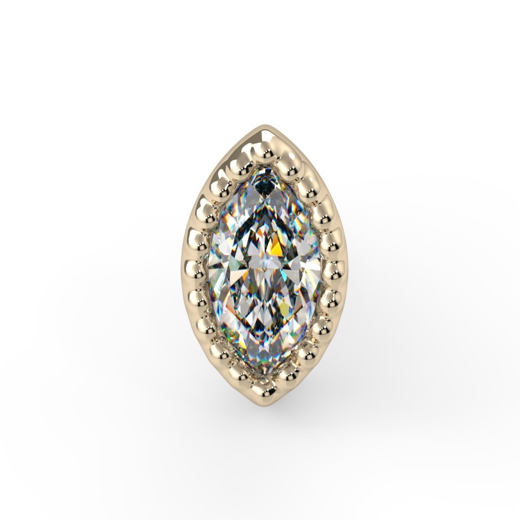 Milgrain Marquise Bezel End