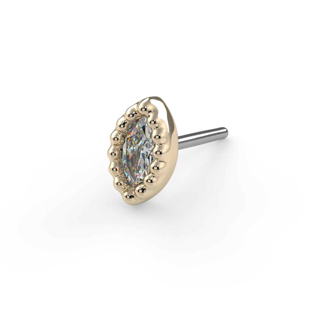 Milgrain Marquise Bezel End