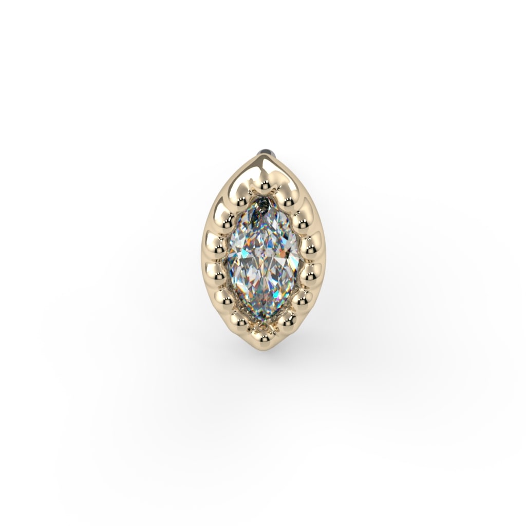 Milgrain Marquise Bezel End