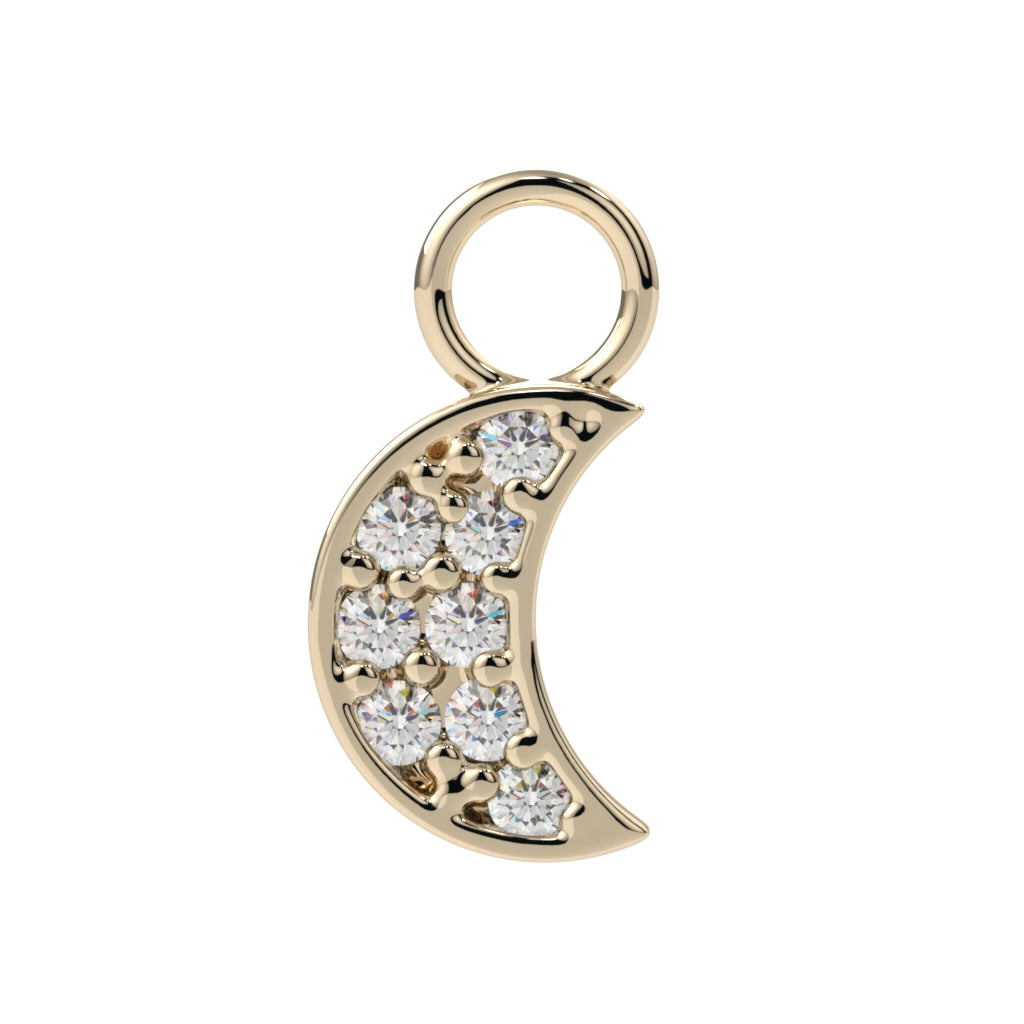 5mm Pave Moon Charm