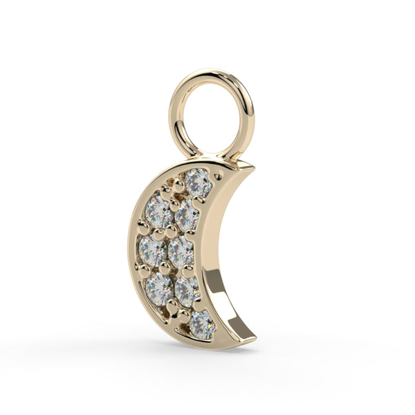 5mm Pave Moon Charm