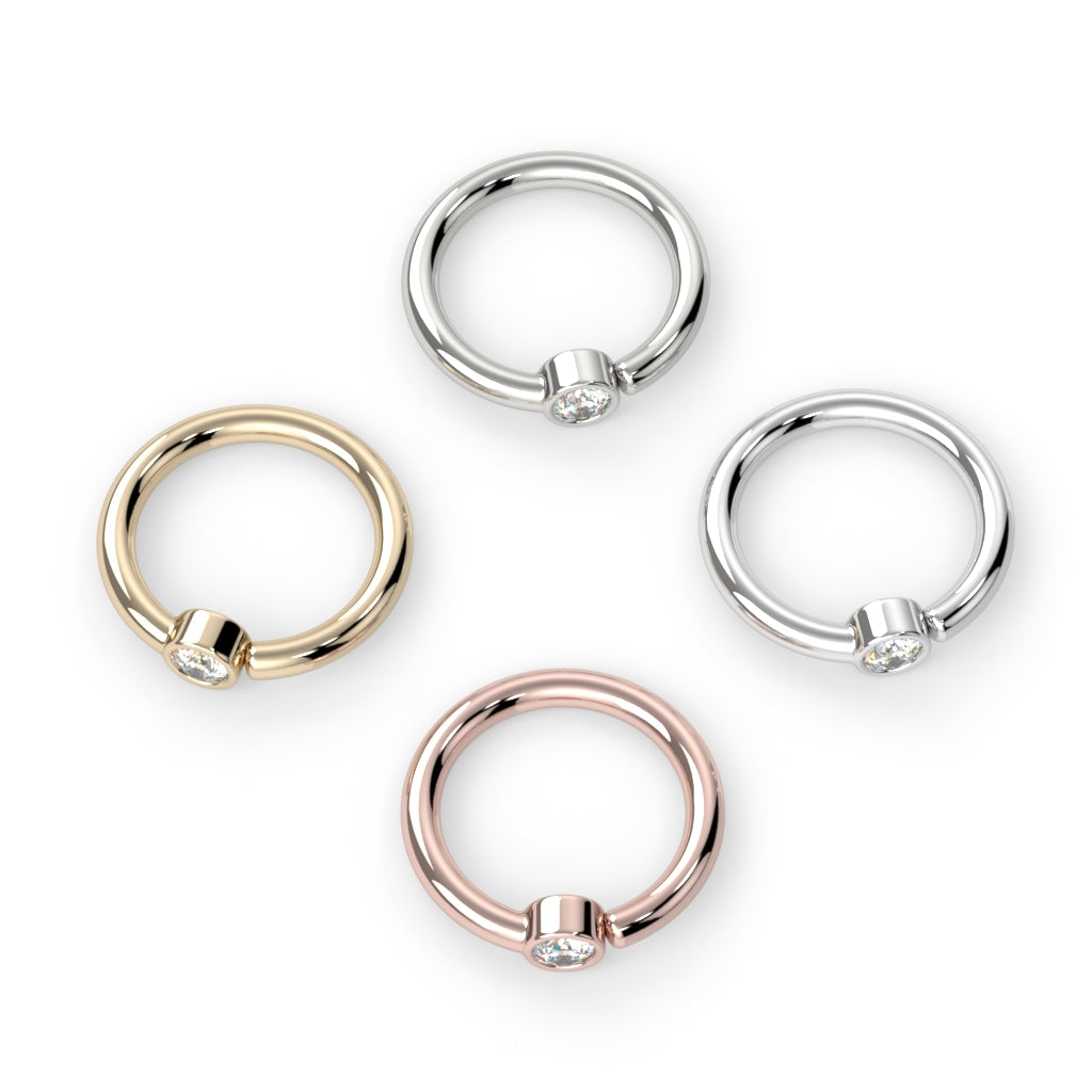 2mm Bezel Fixed Bead Ring