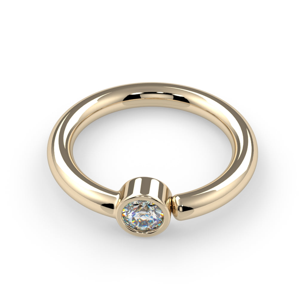 2mm Bezel Fixed Bead Ring