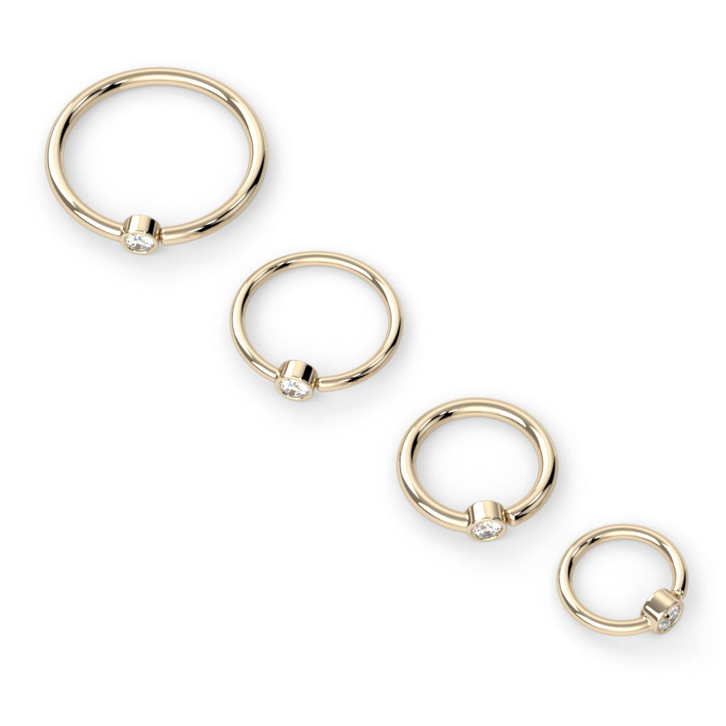 2mm Bezel Fixed Bead Ring