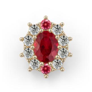 Victorian Oval Cabochon Cluster End--CG33445