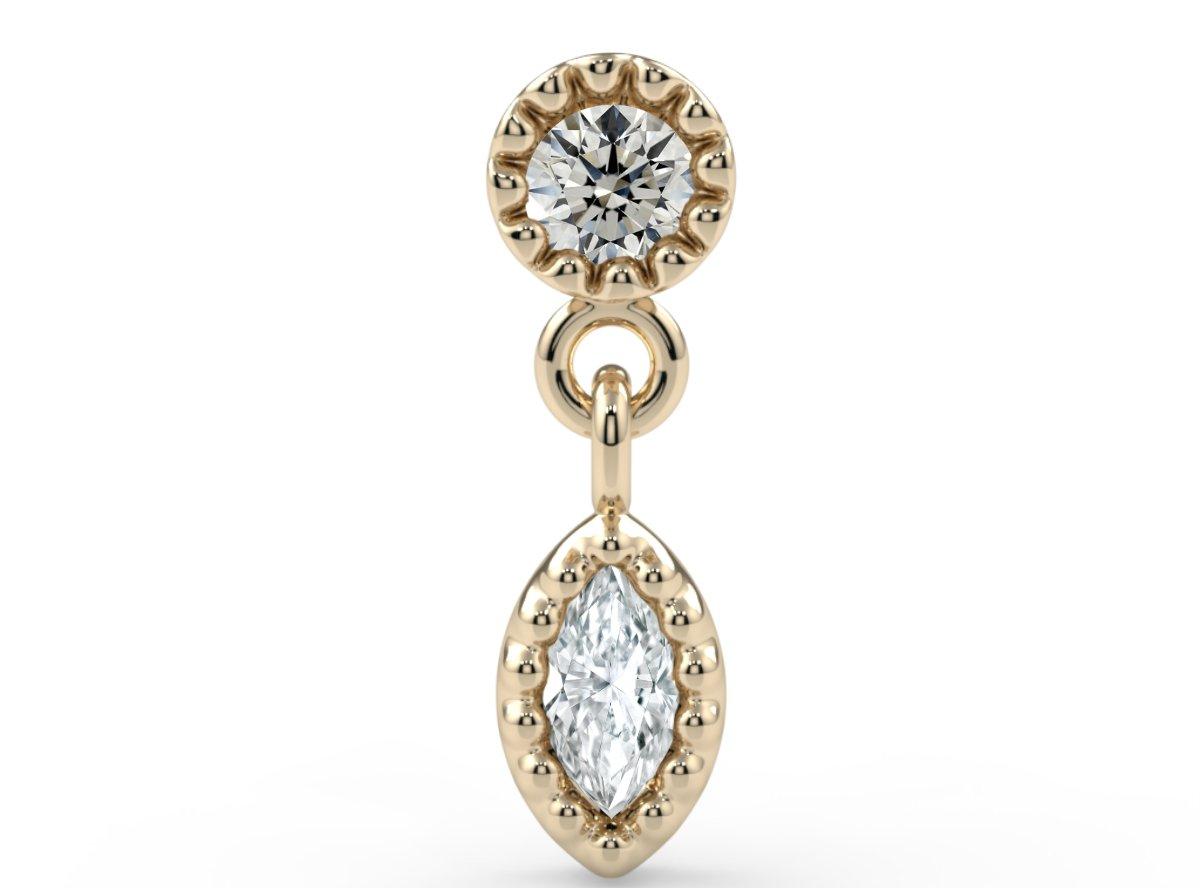 Milgrain Marquise Dangle End