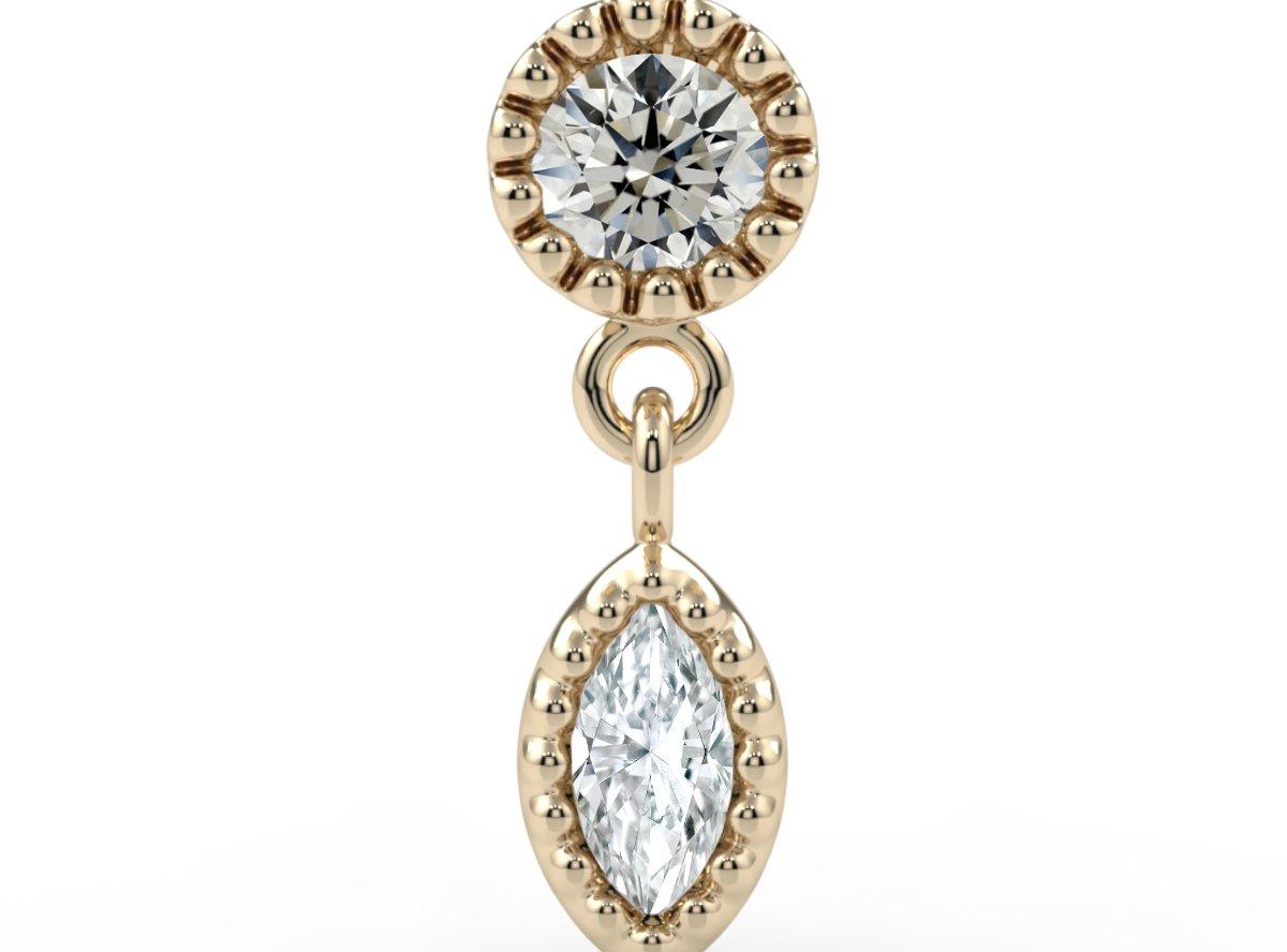 Milgrain Marquise Dangle End