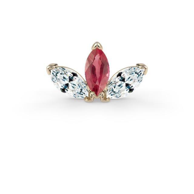 Triple Marquise Fan End