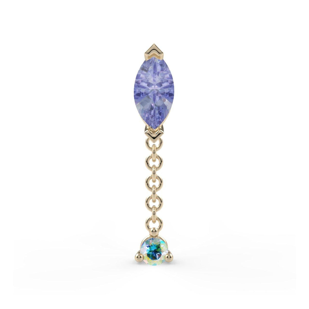 Prong-Set Marquise Dangle End