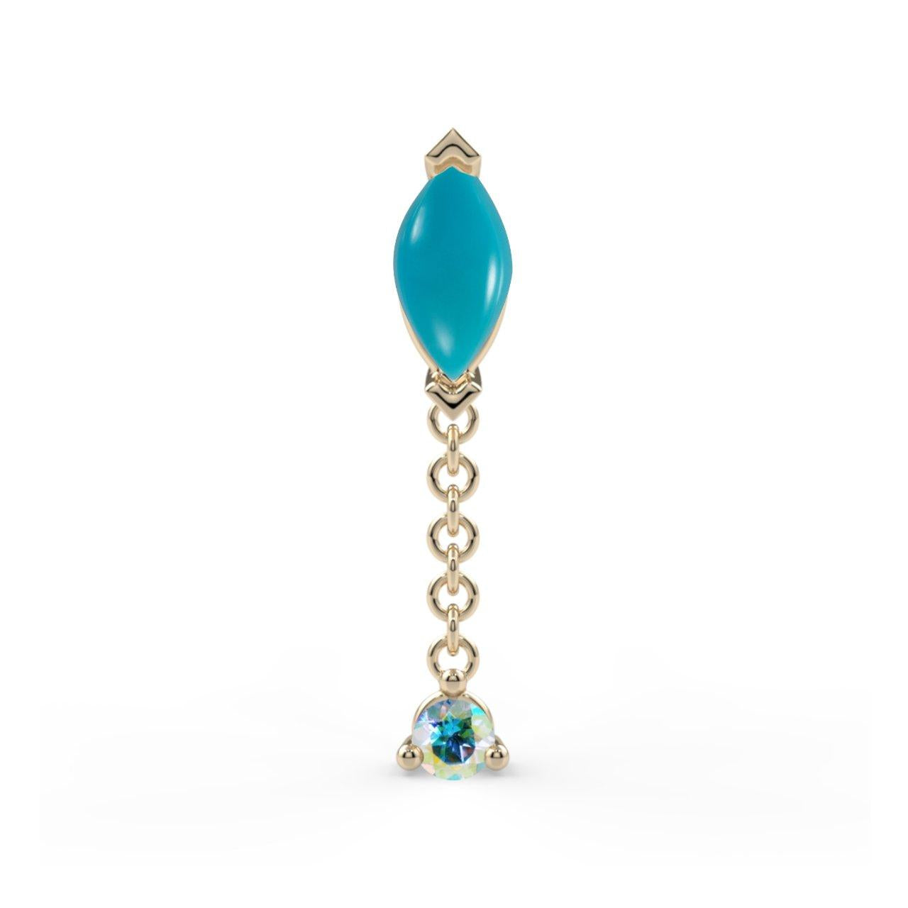 Prong-Set Marquise Dangle End