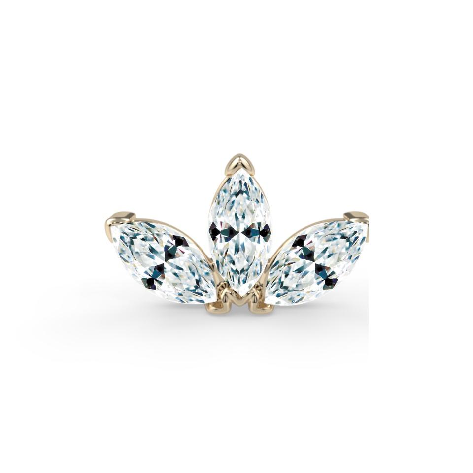 Triple Marquise Fan End