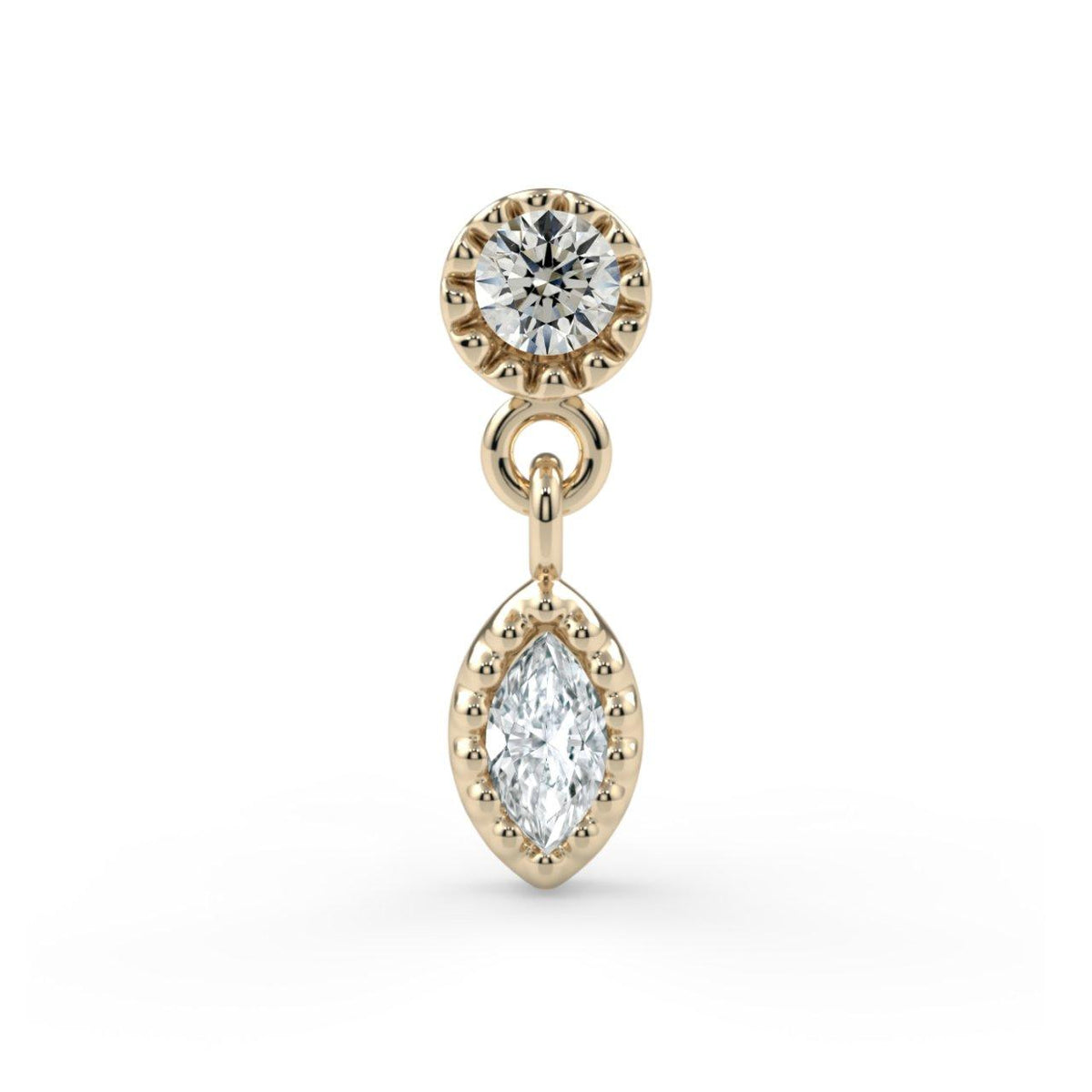 Milgrain Marquise Dangle End