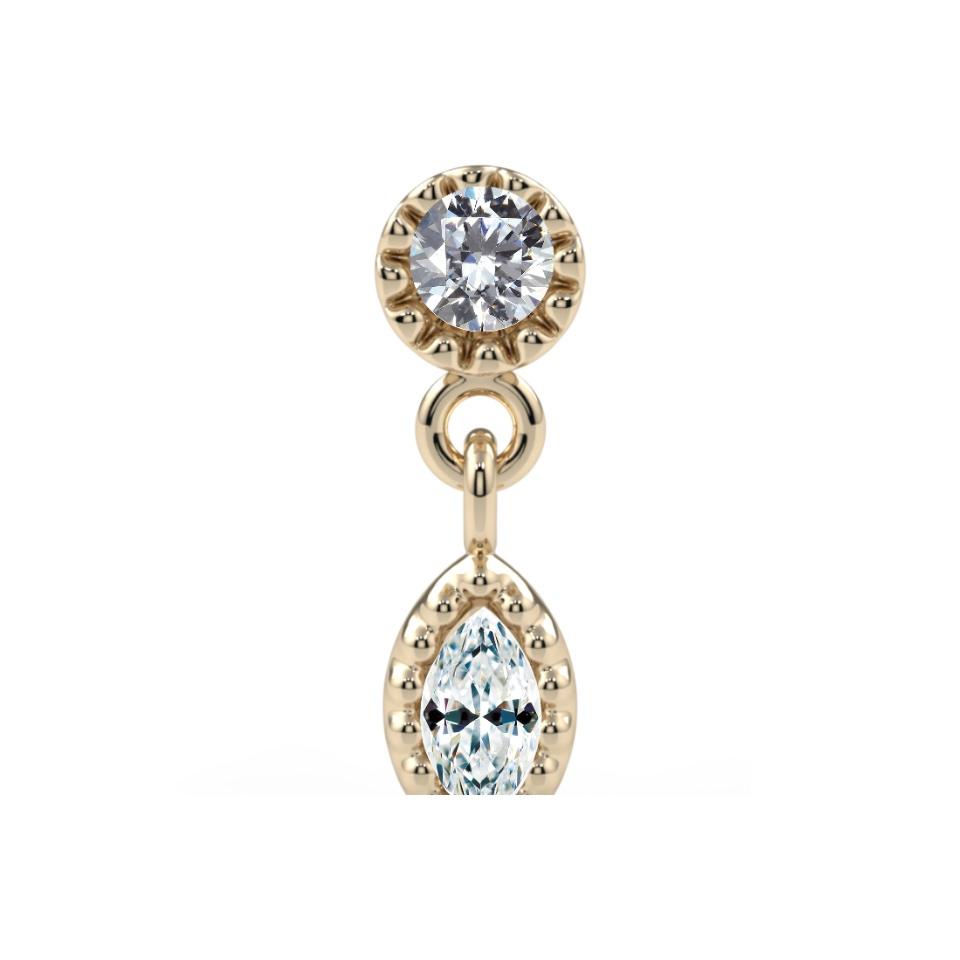 Milgrain Marquise Dangle End